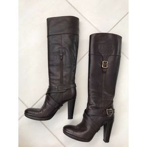Yin Knee High Boots Leather Equestrian Italy
